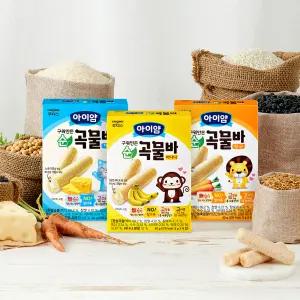 아이얌 순곡물바 세트 (바나나, 치즈, 당근 각 3개씩 총 9개)