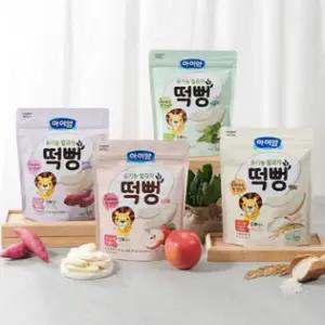 아이얌 유기농쌀과자 떡뻥세트 (자색고구마, 시금치, 백미, 사과 각 2개씩 총 8개)