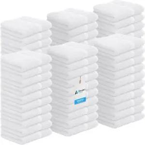 아발론 타월 면세포 ？ (60팩) 크기 12x12 인치 100 링 스펀 면 부드럽고 흡수력이 뛰어난 페이스 체육관