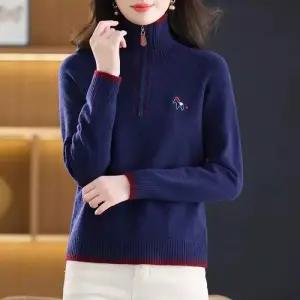 여성 니트 맨투맨 티셔츠 셔츠 반집업 자수 봄가을 카디건 admr3