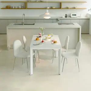 마롱 포세린 세라믹 4인 1600 식탁 세트