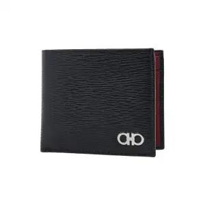 [라벨루쏘] [페라가모] SS26 남성 간치니 반지갑 66 A065 NERO RED 0685986