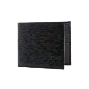 [라벨루쏘] [페라가모] SS26 남성 간치니 반지갑 66 A063 NERO DARK RAIN 0733308