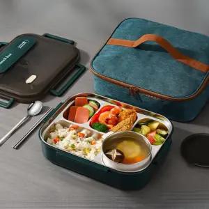 36스텐 사각 보온식판 도시락식판 다크그린 막이 304스틸