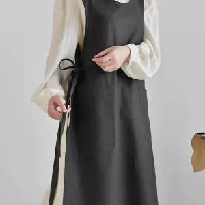 바리스타 앞치마 생활 보육교사 에이프런 입는 원 방수 빅사이즈