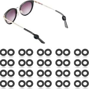 Gdnmpat 20쌍 안경 이어 그립 - 미끄럼 방지 실리콘 홀더 그립퍼 슬리브 리테이너 스포츠용 후크 쿠션