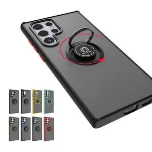 갤럭시 S26울트라 S26플러스 S26 링 하드 케이스 컬러 반투명 거치대 핸드폰 커버
