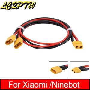 XT60 배터리 커넥터 남성/여성 케이블 샤오미호환 Ninebot 전기 스쿠터 용 이중 확장 Y 분배기 3 방향 실리