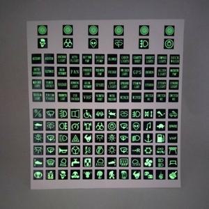 120 스티커 로커 스위치 라벨 데칼 회로 패널 자동차 해양 보트 용 빛나는 릴레이 장식