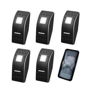 듀얼 화이트 렌즈 Led 라이트 자동차 보트 로커 스위치 커버 Narva 4x4 범용 교체