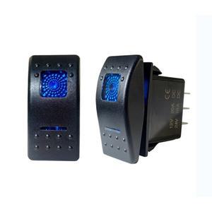 보트 트럭용 로커 스위치  자동차 RV 골프 카트 마린 패널 라이트 바  안개등 윈치 LED  블루 온 오프 12V