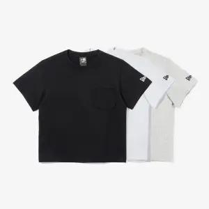 백화점정품 뉴에라 키즈 반팔 티셔츠 선물 뉴에라키즈 [키즈] LIGHTERA 에센셜 3팩 포켓 멀티 14697421 키