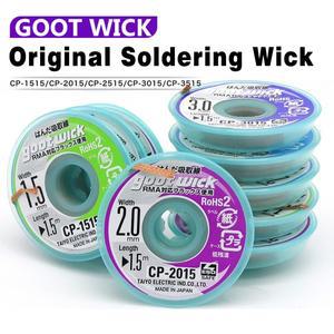 GOOT 땋은 구리 와이어가있는 원래  디 솔더링 심지 CP 1515 3015 BGA 페이스트 리무버 도구