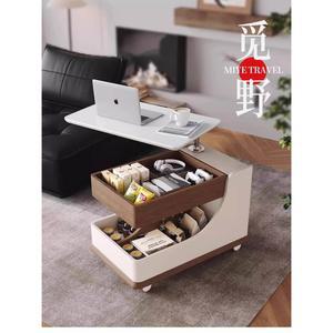 비디엠 이동식 원목 소형 테이블 가정용 거실 테두리 티 앤티크 다용도 리프팅 카터