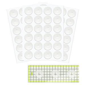 12/24피스 퀼트 눈금자 용 미끄럼 방지 그립 템플릿 슬립 스티커 봉제 도구