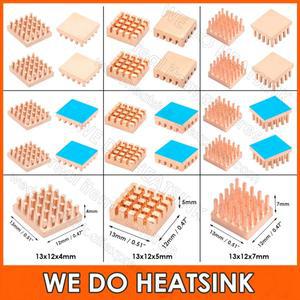 Pi IC 칩 패키지용 히트싱크  13x12x4mm  열 패드 미포함 OR 함께  순수 구리 방열판