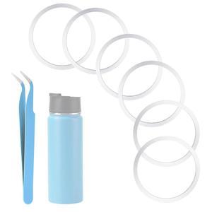 [미국배송] 하이드로 플라스크 와이드 마우스 플립 뚜껑 캡 실리콘 O 링 개스킷 12/16/24/32/40온스 물병 액세서리용 핀셋이 있는 누수 방지 탑 씰 스토퍼 6개 교체용