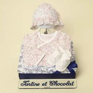 [롯데백화점]타티네쇼콜라 (임신출산축하선물3종세트)세레나배냇저고리+로라모+코사지단세트TNPMAG023P