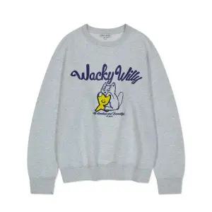 매장정품 와키윌리 WACKYWILLY WACKY WILLY 키키 레오 로고 맨투맨 라이트그레이 WA2501CRM1LG 1154800