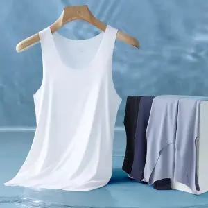 라운드넥 심리스 남자나시 무봉제 나시 냉감 남성러닝 쿨티 여름 쿨티셔츠