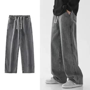 바지 와이드 팬츠 청바지 밴딩 시원한 남자