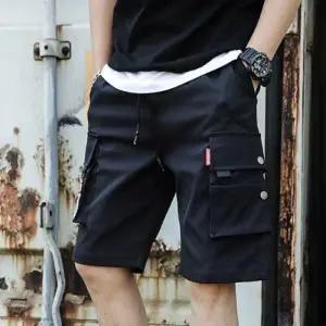 허리밴딩 캐주얼바지 카고바지 면반바지 포켓 INSUM57 남성반바지