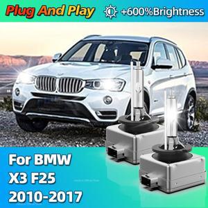 HID 제논 헤드라이트 전구, 밝은 교체 램프, 6000K, BMW X3 F25 2010 2017, 35W, 10000LM