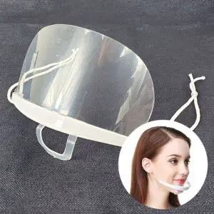 투명마스크 음식점 조리용 플라스틱 투명위생마스크1p