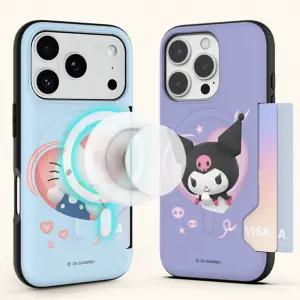 산리오 3D팝 맥세이프 카드2장 범퍼 케이스 갤럭시S25 S24 A36 A16 아이폰17 프로 에어 16 헬로키티 쿠로미 마이멜로디 폼폼푸린 한교동 시나모롤