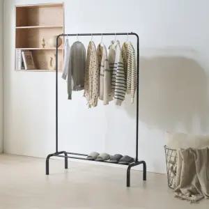 옷걸이행거 스탠드옷걸이 이동식 미니 파이프 고정식 튼튼한 철제 헹거 조립식 매장용 틈새 조립식 원룸 스탠딩 천장 서랍 낮은 바지 멀티