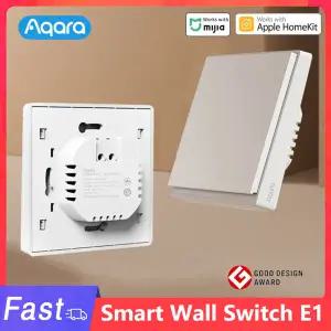 호환   Aqara 스마트 벽 스위치 E1 ZigBee 3.0 스마트 홈 무선 키 라이트 스위치 Mi Home homekit 용 중립