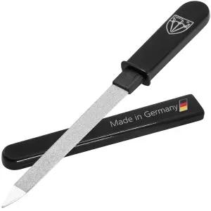 3 검 독일 - 브랜드 품질 양면(세밀하고 거친) 사파이어 메탈 포켓 네일 파일(1개) 솔링겐 독일산