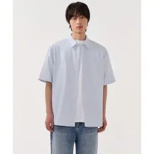 무신사스탠다드 릴렉스드 옥스포드 반소매 셔츠 스카이 블루 1628485