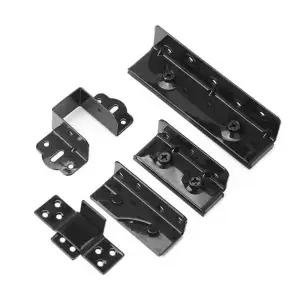 침대 경첩 나무 커넥터 32mm 힌지-10개 액세서리 브라켓 검정색 사각 지원 U자형 가구 철물 목재 연결꺽쇠 브래킷 고정 플러그인 패스너