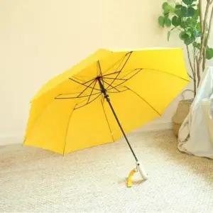 2단 자동 우산 접이식 오리 귀여운 엄브렐라