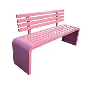 등받이 테라스 공원 핑크 긴의자 벤치 야외