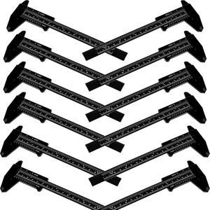 호노슨 10개 플라스틱 버니어 캘 0-6인치 /0-150mm 학생용 블랙 미니 이중 스케일 슬라이딩 게이지 측정 도구 눈썹 매핑 자 사무실 타투 아티스트용