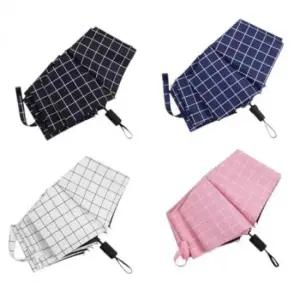 체크 3단 우양산 휴대용 사이드 양산 우선