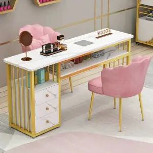 네일샵 데스크 매니큐어 테이블 흡진기 서랍통 탁자