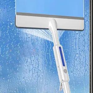 호환  2 in 1 확장 창 청소 키트 스프레이 양면 유리 스퀴지 클리너 먼지 떨이 걸레 창 전문 청소 도구