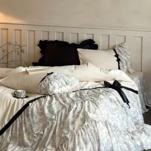 리본 베딩 이불 세트