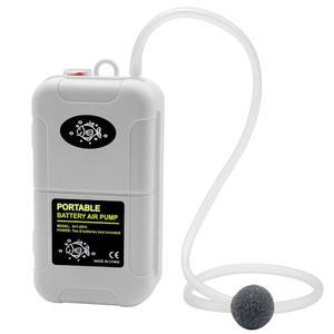 6갤런 어항 에어레이터 펌프용 미니 수족관 휴대용 배터리 에어 펌프(브라켓 항공사 튜빙 스톤 컨트롤 베일 및 체크 밸브 액세서리 포함)