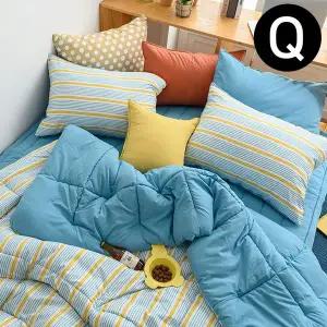 [콩심팥심]나나 소프트마이크로 차렵이불 패드세트 퀸 Q 피콕