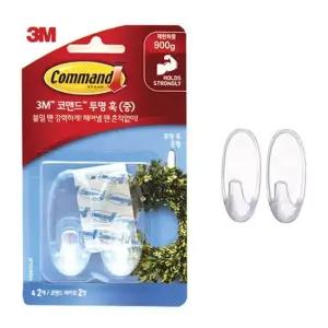 중 강력 3M 훅 다용도 걸이 코맨드 투명 붙이는 벽면 안전조끼형광 반사조끼 신호수조끼