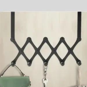 5구 도어후크 옷걸이 행거 자바라 가방 블랙 5구 도어후크 블랙