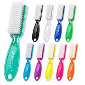 핸들 그립 네일 브러시 10개 NICEMOVIC 핸드 매니 도구 스크럽 클리닝 키트 발가락 및 클리닝에 사용 밝은 색상