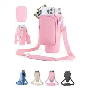 산책용 휴대용 텀블러 숄더백 컵홀더 외출용 수납 파우치 등산가방 숄더 산책가방