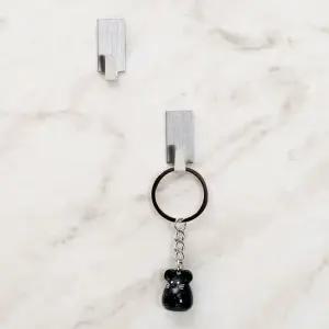 접착식 스틸 후크 6개입 사각) 무타공 소품 벽걸이 후크고리 후크걸이 다용도벽걸이