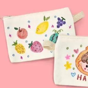 에코백 이너백 파우치 화장품 가방 그리기 꾸미기 사각 캔버스파우치 그리기