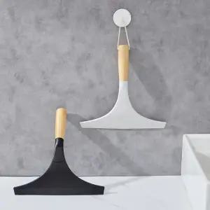 호환  대나무 손잡이 창 청소 가정용 스크래핑 유리 와이퍼 창 스크래핑 스트립 거울 청소 도구  4139